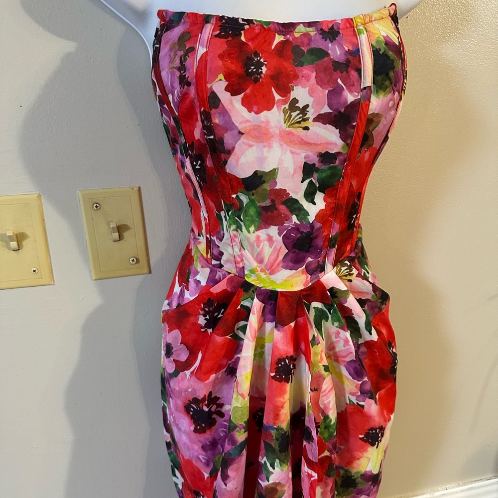 Prettylittlething Multicolor Strapless Dress - image 3